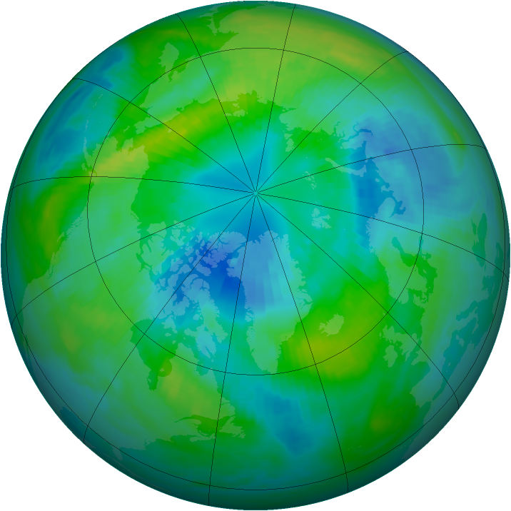 Arctic ozone map for 05 October 1981